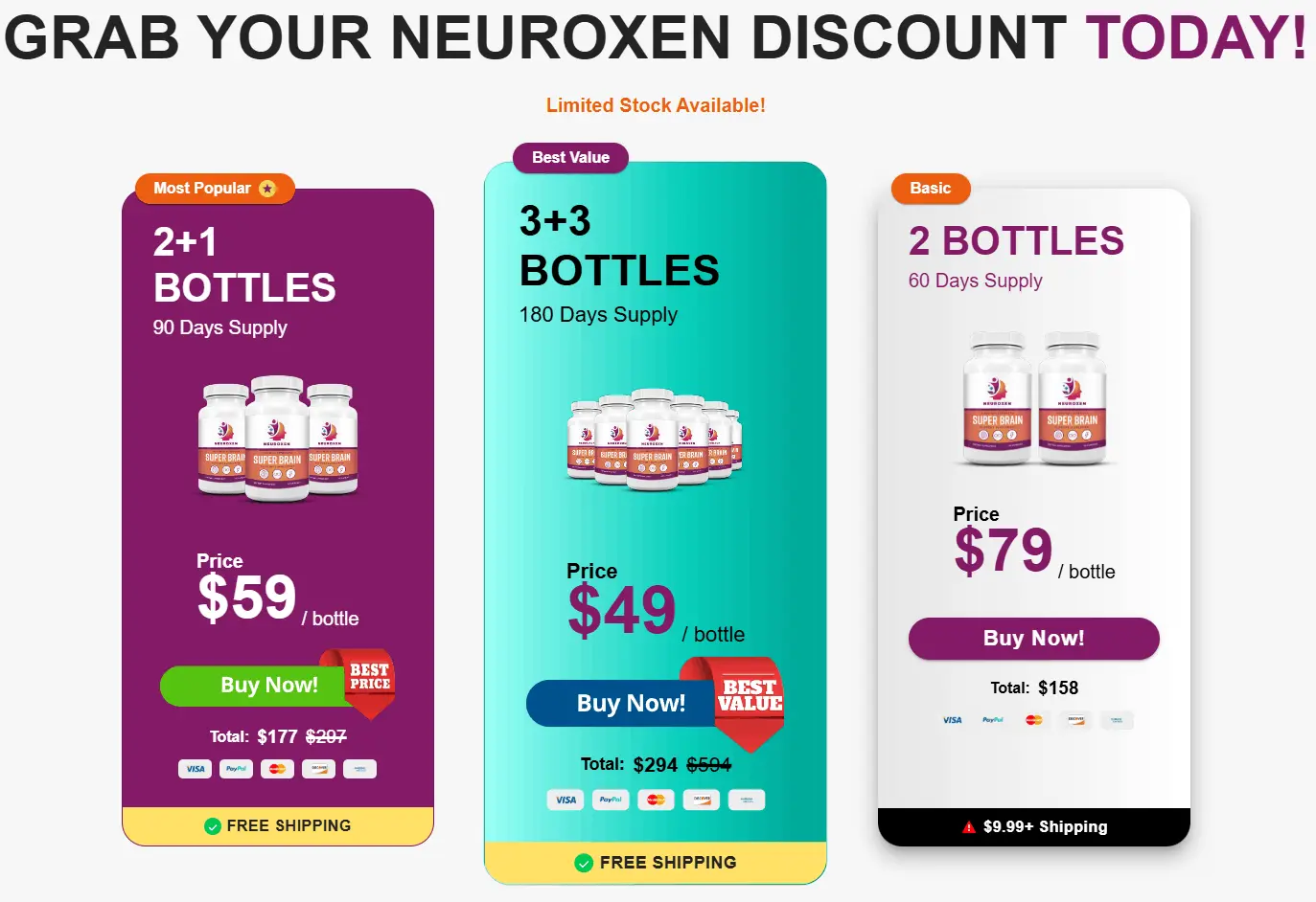 NeuroXen price label